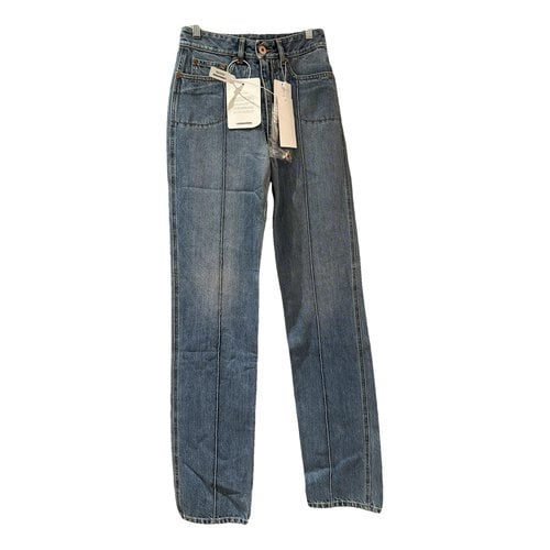 Pre-owned Maison Margiela Straight Pants In Blue