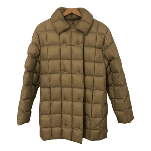 Pre-owned Moncler Classic Puffer In Khaki