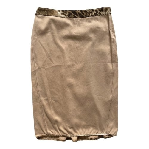 Pre-owned Class Cavalli Mid-length Skirt In Beige