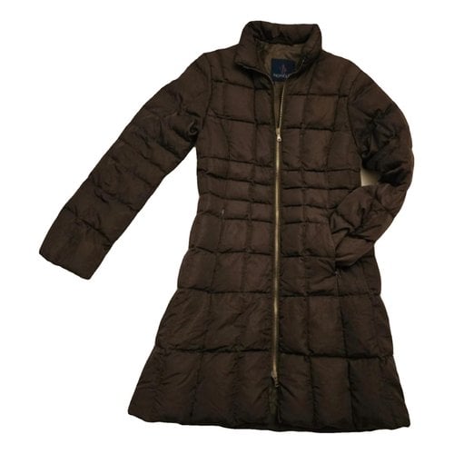 Pre-owned Moncler Long Puffer In Brown