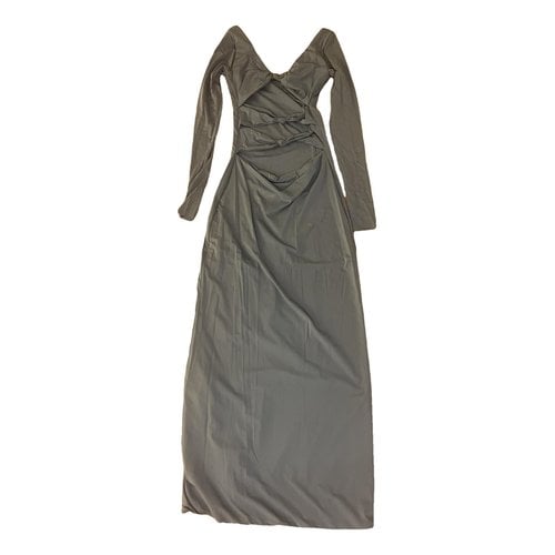 Pre-owned Maygel Coronel Maxi Dress In Blue