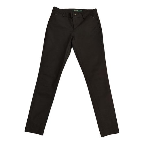 Pre-owned Ralph Lauren Straight Pants In Black