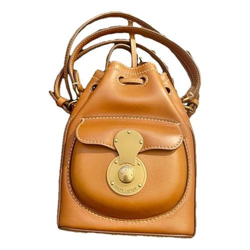 Pre-owned Ralph Lauren Ricky Leather Bag In Brown