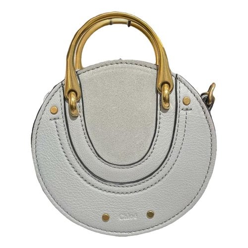 Pre-owned Chloé Leather Clutch Bag In Grey