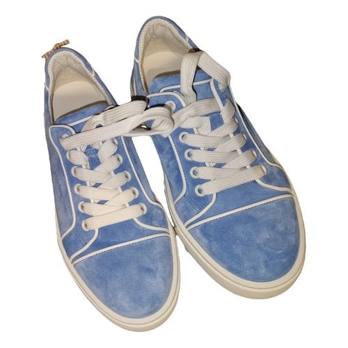 Pre-owned Christian Louboutin Trainers In Blue