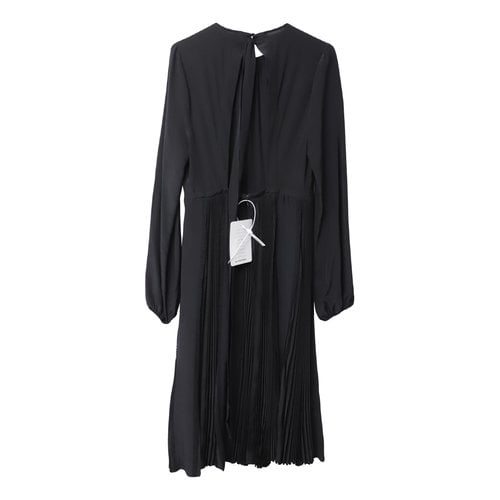 Pre-owned Rochas Silk Mid-length Dress In Black