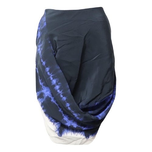 Pre-owned Stella Mccartney Silk Mid-length Skirt In Blue