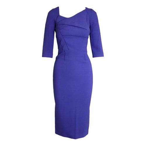 Pre-owned Roland Mouret Mid-length Dress In Purple