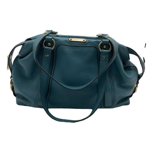 Pre-owned Michael Kors Bedford Leather Handbag In Blue