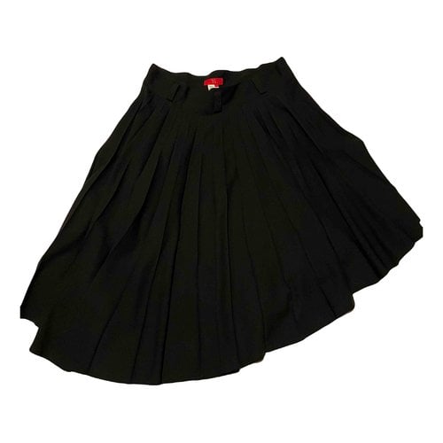 Pre-owned Y-3 By Yohji Yamamoto Wool Mid-length Skirt In Black
