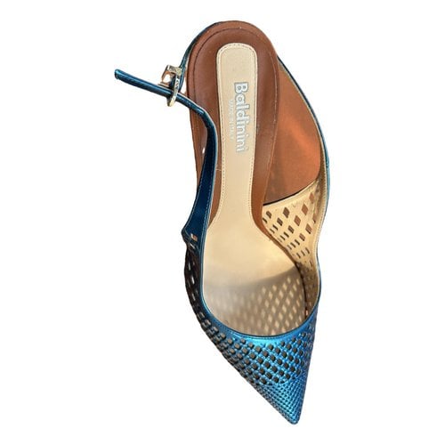 Pre-owned Baldinini Leather Heels In Blue