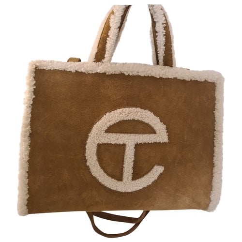 Pre-owned Ugg X Telfar Leather Tote In Brown