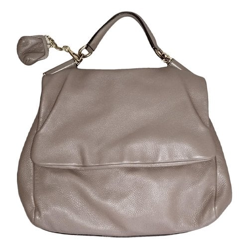 Pre-owned Dolce & Gabbana Leather Tote In Beige