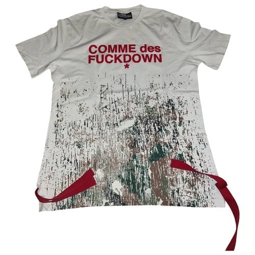 Pre-owned Comme Des Fuckdown T-shirt In White