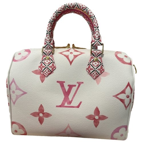 Pre-owned Louis Vuitton Speedy Leather Handbag In Pink
