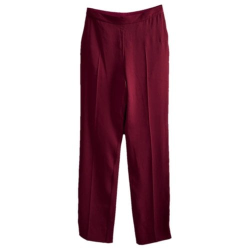 Pre-owned Maison Margiela Trousers In Burgundy