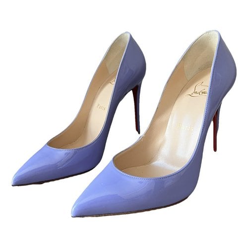 Pre-owned Christian Louboutin Pigalle Patent Leather Heels In Purple