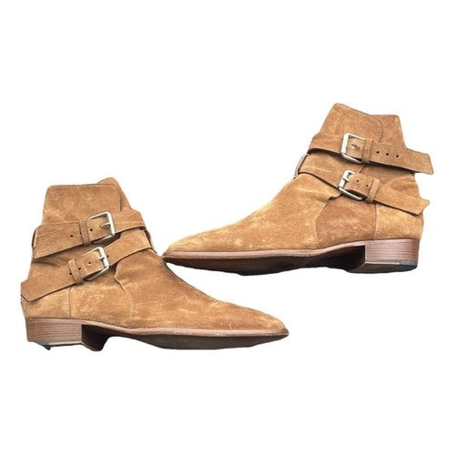 Pre-owned Amiri Boots In Camel