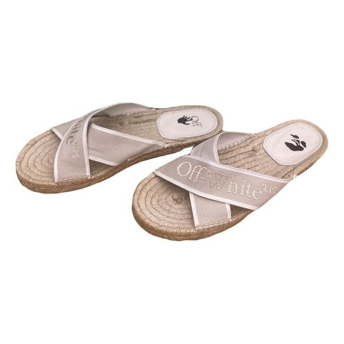 Pre-owned Off-white Cloth Sandal In Beige