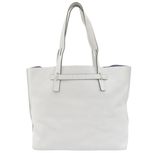 Pre-owned Furla Leather Tote In Grey