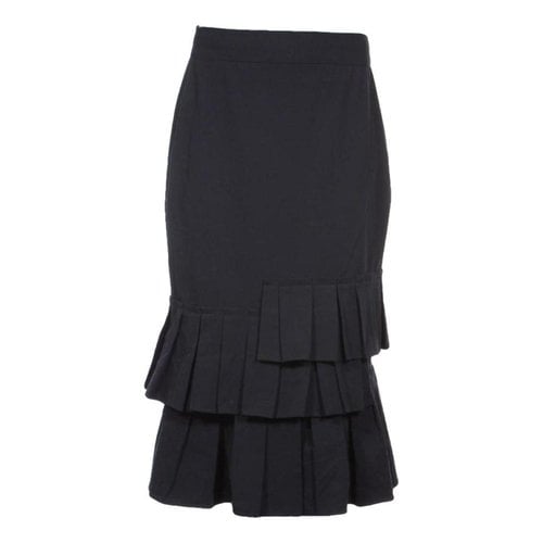 Pre-owned Odeeh Mid-length Skirt In Navy