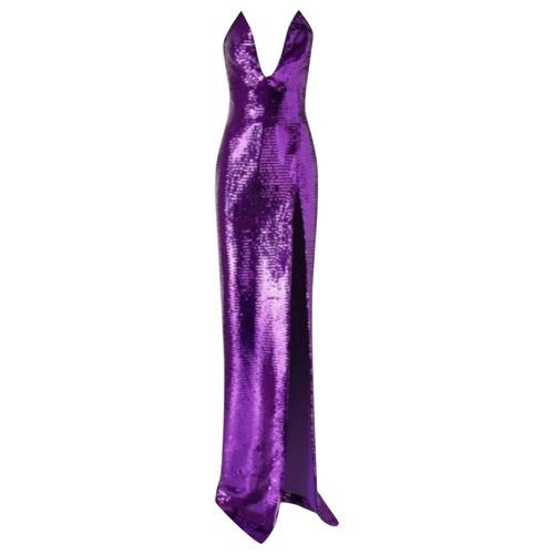 Pre-owned Genny Glitter Dress In Purple