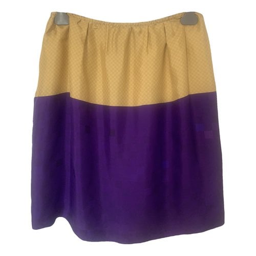 Pre-owned Dries Van Noten Silk Mid-length Skirt In Purple