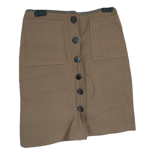 Pre-owned Tara Jarmon Wool Mid-length Skirt In Brown