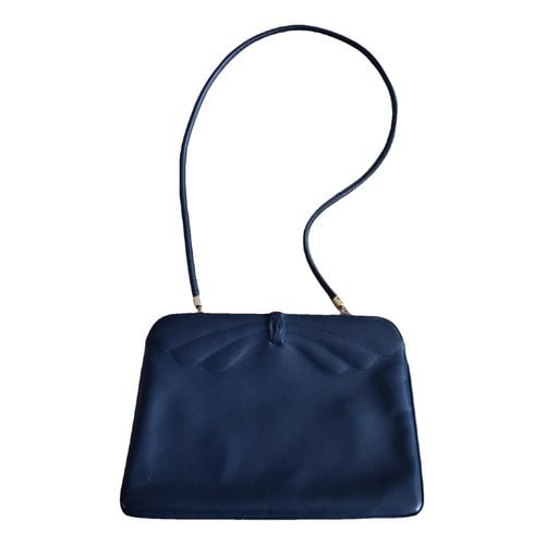 Pre-owned Ferragamo Leather Crossbody Bag In Blue