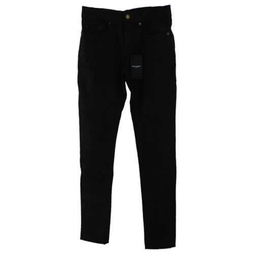 Pre-owned Saint Laurent Slim Pants In Black