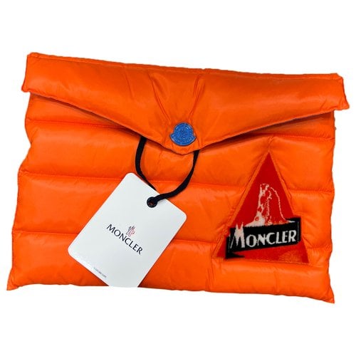 Pre-owned Moncler Cloth Handbag In Orange