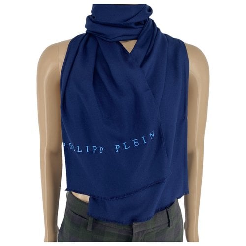Pre-owned Philipp Plein Scarf & Pocket Square In Blue