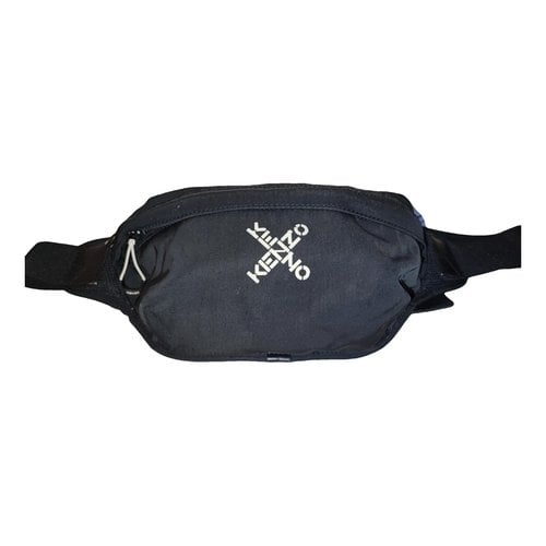 Pre-owned Kenzo Cloth Weekend Bag In Black