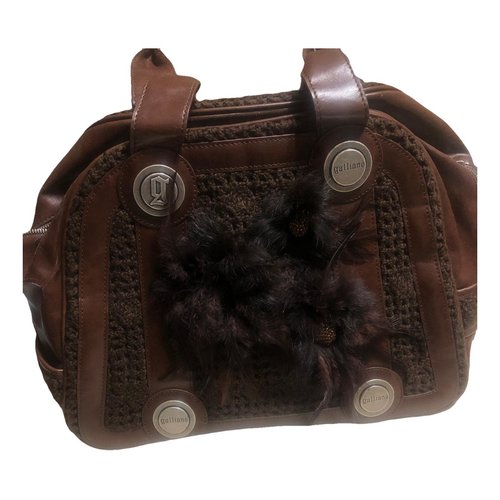 Pre-owned John Galliano Leather Handbag In Brown