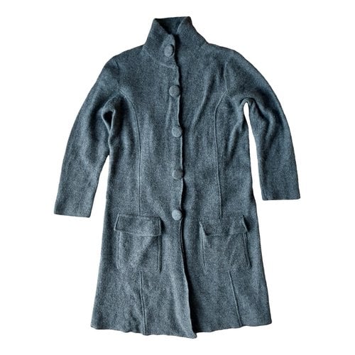 Pre-owned Hobbs Wool Cardi Coat In Grey
