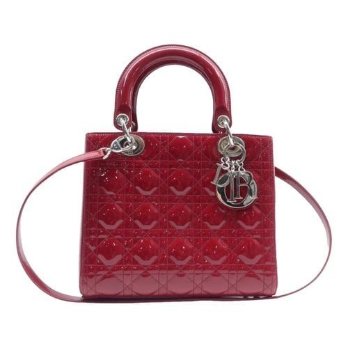 Pre-owned Dior Leather Satchel In Red