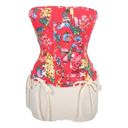 Pre-owned D&g Corset In Red