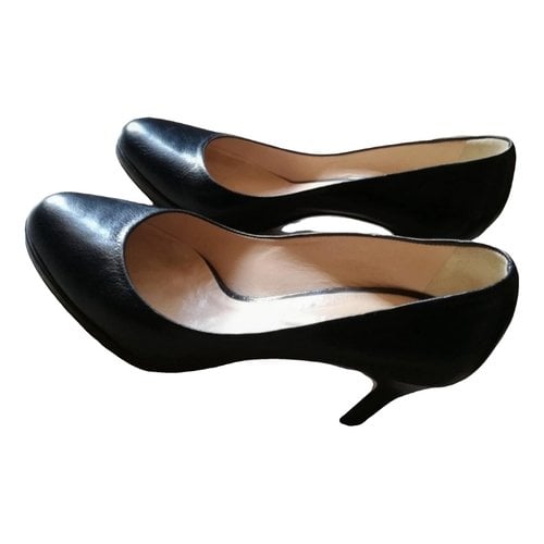 Pre-owned A. Testoni' Leather Heels In Black