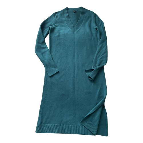 Pre-owned Joseph Cashmere Mid-length Dress In Turquoise