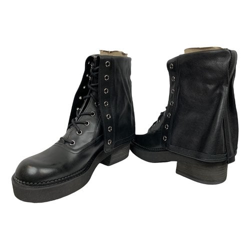 Pre-owned See By Chloé Leather Boots In Black