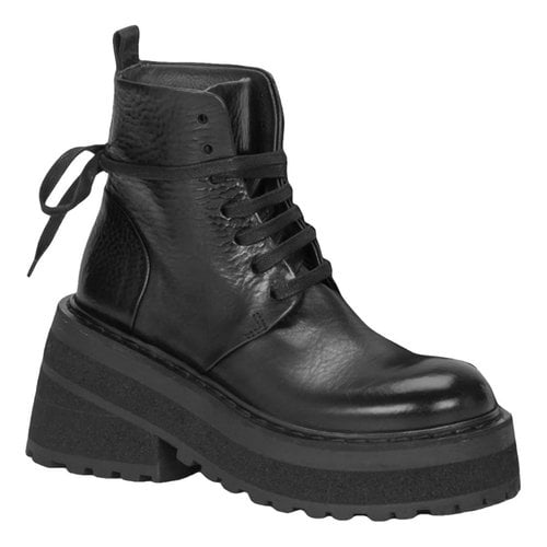 Pre-owned Marsèll Leather Biker Boots In Black