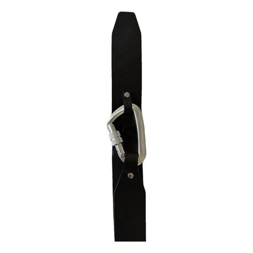 Pre-owned Heliot Emil Leather Belt In Black