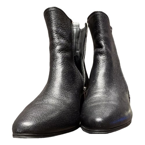 Pre-owned A. Testoni Leather Boots In Black