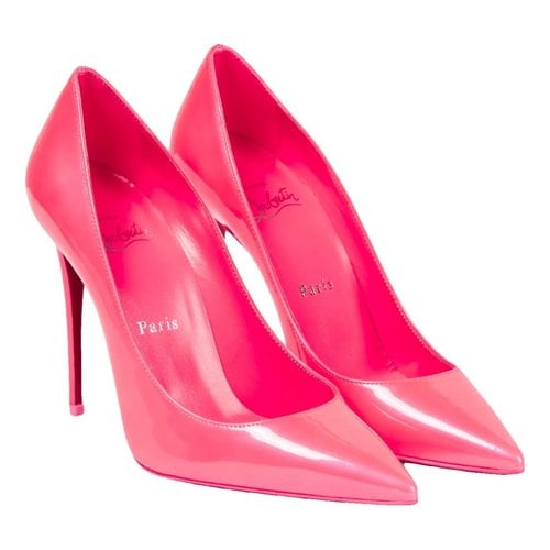 Pre-owned Christian Louboutin So Kate Patent Leather Heels In Pink