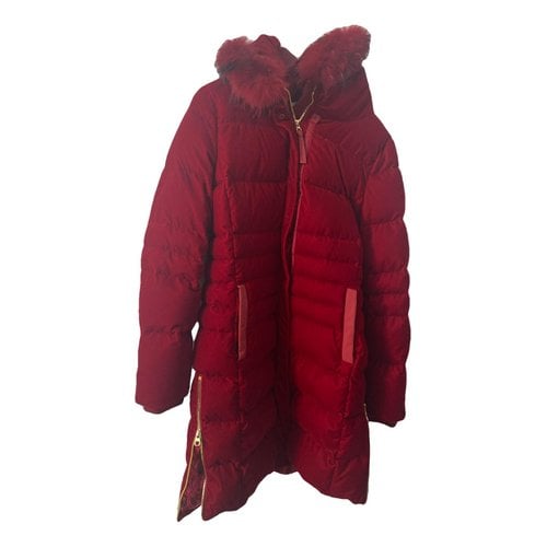 Pre-owned Elie Tahari Velvet Coat In Red