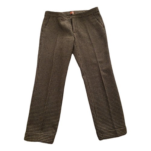 Pre-owned Msgm Wool Trousers In Black