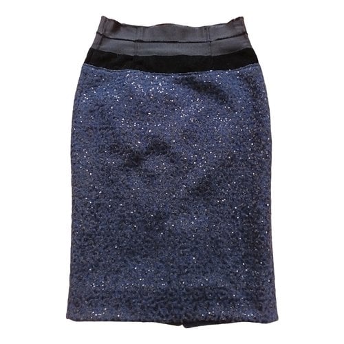Pre-owned Nina Ricci Wool Mid-length Skirt In Blue