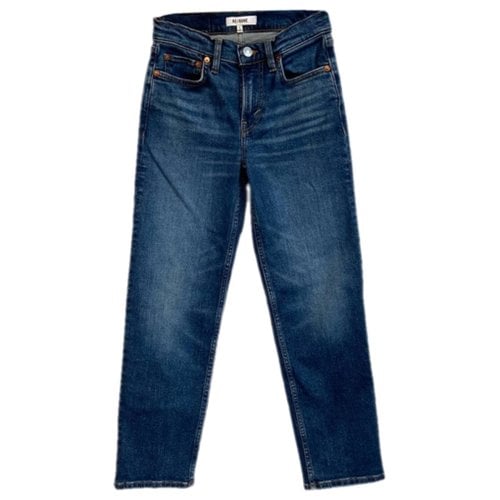 Pre-owned Re/done Straight Jeans In Blue