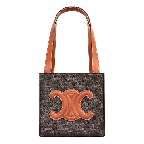Pre-owned Celine Triomphe Leather Handbag In Multicolour