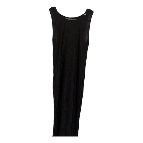 Pre-owned Elisabetta Franchi Maxi Dress In Black